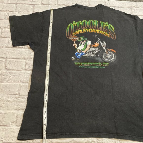 - Harley Davidson Wurtsboro, NY - Hanes Beefy Black Pocket T-Shirt - Men's XL - Picture 12 of 12